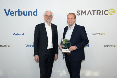 © Himmelhoch VERBUND-CEO Michael Strugl und SMATRICS-CEO Hauke Hinrichs bei der Präsentation des Masterplan Ladeinfrastruktur 2030