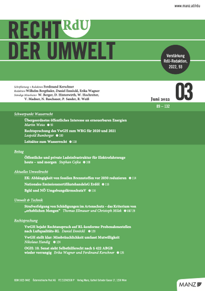 Der vollständige Beitrag zu den Vorgaben für öffentliche und private Ladepunkte findet sich in der Manz-Zeitschrift „Recht der Umwelt“.