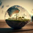 green energy, wind turbines, lightbulb, transition, symbol, future, sustainability, renewable energy, clean energy, eco-friendly, energy efficiency, conservation, wind power, energy transition, green technology, energy revolution, environmentalism, energy illustration, wind turbine illustration, lightbulb illustration, green energy illustration, sustainable energy illustration, renewable energy illustration, generative, ai, generative ai, environment, ecology, environmental