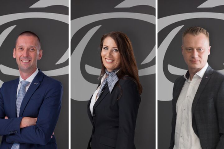 Das erweiterte Führungsteam von Sonepar: Uwe Klingsbigl, Geschäftsführung und President, Michaela Wambach-Gschaider, Geschäftsführung und Vice President und Thomas Schaffer, Vice President und designierter Geschäftsführer ab 2024 (v.l.n.r.)