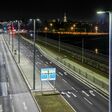 Beleuchtung Floridsdorfer Brücke Blickrichtung Floridsdorfer Hauptstraße bzw. Wasserpark nach dem LED-Lampentausch