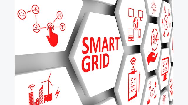 smart grid technology business benefits economic reliability efficiency consumption production collection communication information electrical power supply network concept conceptual management background success illustration 3d render cell