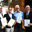Roland Spitzhirn, Vorstand Wiener Eisfabriken, Stefan Sattler, Stadt Wien, Roland Kuras, power solution und Martin Heilinger, Volksbank Wien (v.l.n.r.)