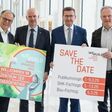 Die WEBUILD Energiesparmesse ist auch 2025 der Treffpunkt der SHK- und Energiebranche: Gerhard Dell, OÖ Energiesparverband, Peter Franzmayr, Präsident Messe Wels, Markus Achleitner, Wirtschafts- und Energielandesrat OÖ und Robert Schneider, Geschäftsführer Messe Wels (v.l.n.r.)