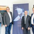 Jürgen Stern, Standortleiter Klagenfurt bei Elin, Bernhard Lamprecht, Geschäftsführer des High Tech Campus Villach, Luca Cappello, Europas Sales Manager bei Borri und Stefan Rainer (v.l.n.r.)