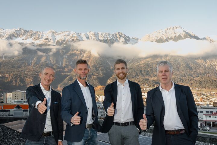 Wollen hoch hinaus mit dem Unternehmen: die Rowa­-Moser-­Manager Markus Mühlsteiger, Martin Kowar, Daniel Hochschwarzer und Stefan Moser (v.l.n.r.)