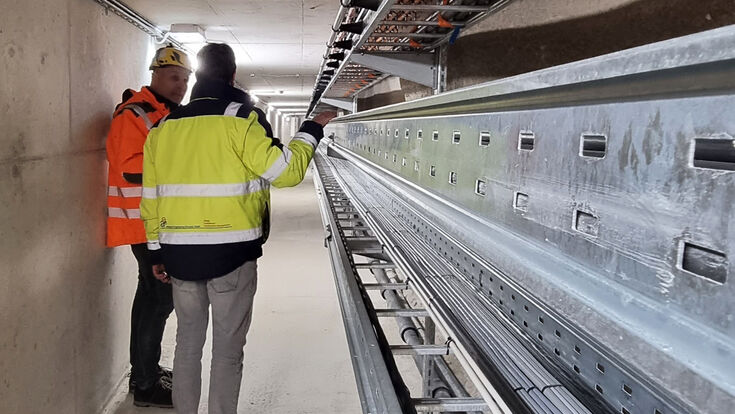 Eines der erfolgreich umgesetzten Rowa-Moser Projekten: Kabelführung im Pumpspei­cherkraftwerk Tauernmoos.