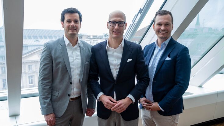 Stefan Horn CEO Leftshift One, Christoph Prasch und Damir Trtanj, beide Verbund (v.l.n.r.)