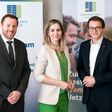 Christoph Mair, Vorstandsmitglied von PV Austria, Vera Immitzer, Geschäftsführerin von PV Austria und Christoph Dolna-Gruber, Energieexperte der österreichischen Energieagentur (v.l.n.r.)