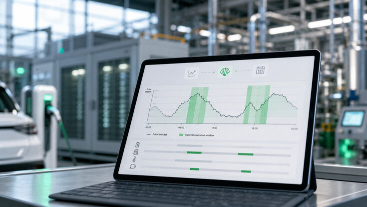 Ein Forschungsteam am Fraunhofer IPA hat eine KI-basierte Strompreisprognose entwickelt und validiert. Das Ergebnis: Im Vergleich mit einem marktüblichen Dienst erkannte sie günstige und teure Zeitfenster deutlich besser und senkte die Stromkosten um bis zu 17 Prozent.